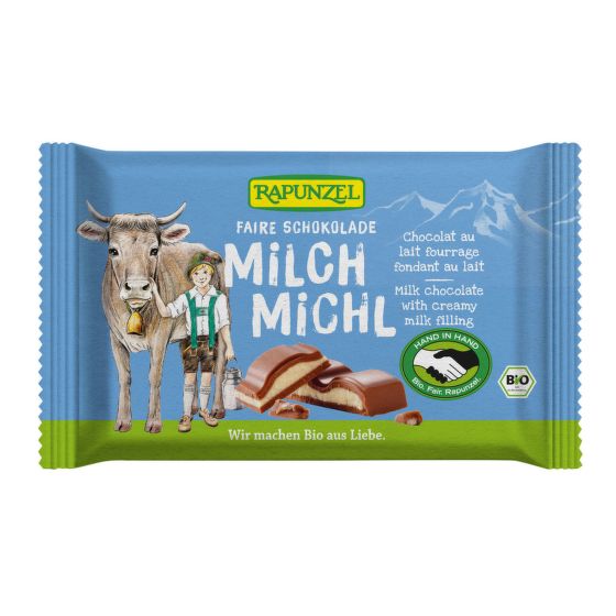 Čokoláda mléčná s mléčnou náplní 100 g BIO   RAPUNZEL