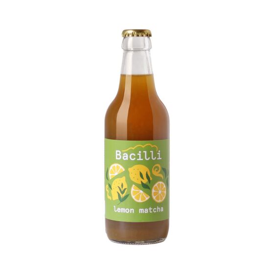 Limonáda fermentovaná Citrón-Matcha 330 ml BIO   BACILLI