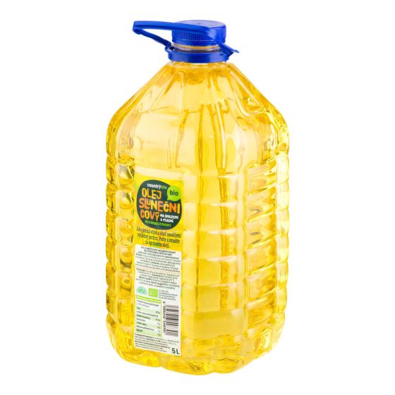 Olej slunečnicový dezodorizovaný na smažení a pečení 5 l BIO   COUNTRY LIFE