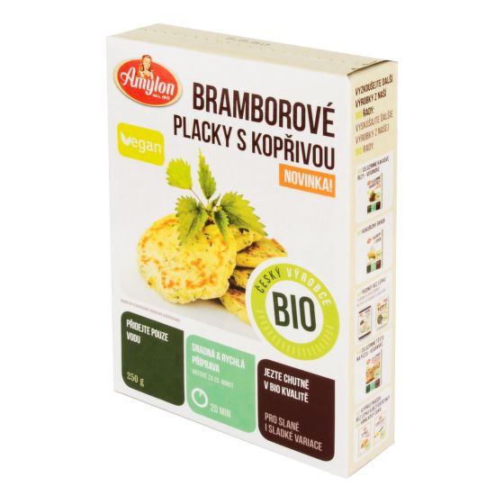 VÝPRODEJ!!!Placky bramborové s kopřivou 250 g BIO   AMYLON