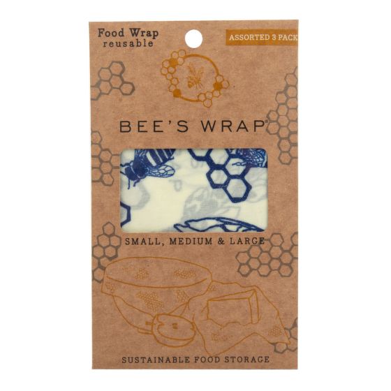 Ubrousek voskovaný 3 ks 17,5-33 cm žlutomodrý   BEE’S WRAP