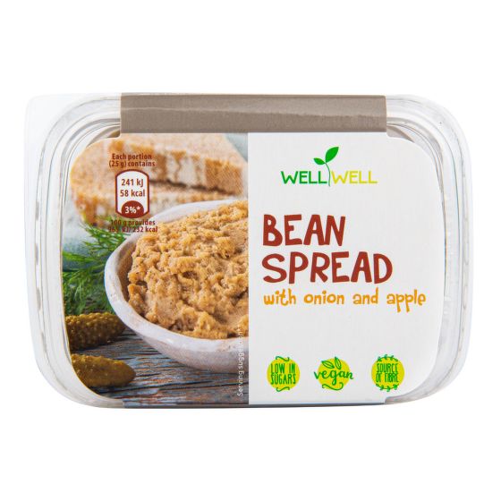 Pomazánka fazolová s cibulí a jablky 125 g   WELL WELL