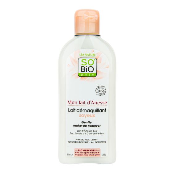 Mléko odličovací s obsahem oslího mléka 200 ml BIO   SO’BiO étic