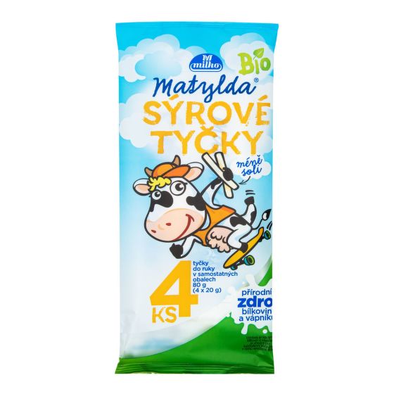 Sýrové tyčky pařené Matylda 80 g BIO   POLABSKÉ MLÉKÁRNY
