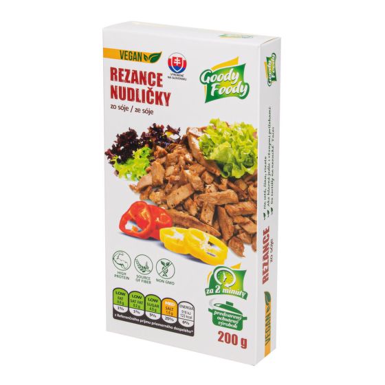Veganské sójové nudličky ochucené 200 g   GOODY FOODY