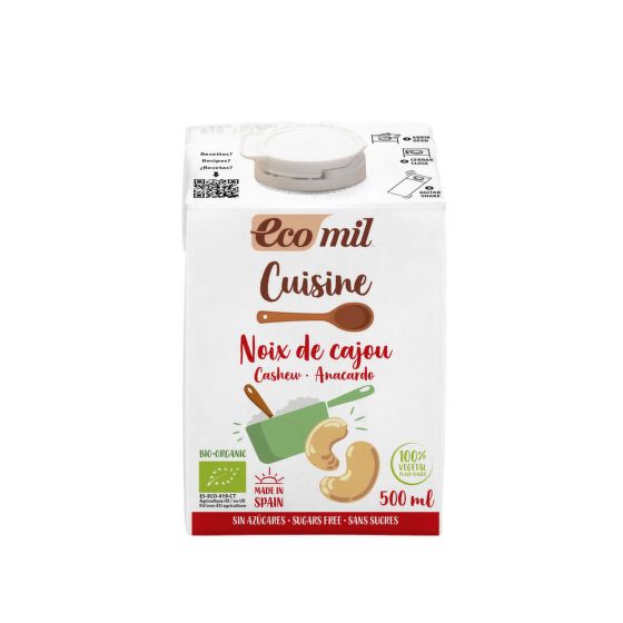 Krém z kešu ořechů na vaření 500 ml BIO   ECOMIL