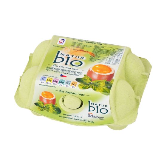 Vejce 6 ks v ochranném obalu BIO   SCHUBERT