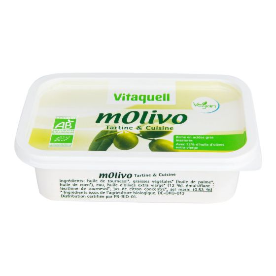 Margarín Molivo s olivovým olejem 250 g BIO   VITAQUELL
