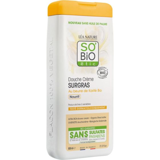 Krém sprchový SURGRAS s máslem karité 650 ml BIO   SO’BiO étic