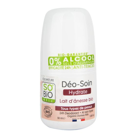 Deodorant přírodní 24h hydratační s oslím mlékem 50 ml BIO   SO’BiO étic