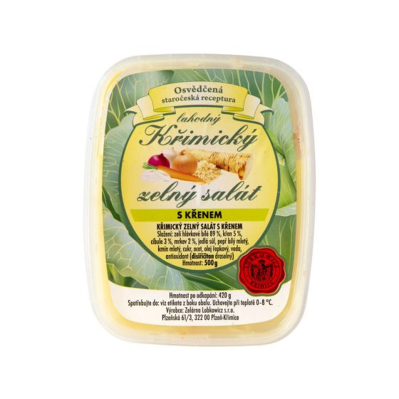 Salát zelný s křenem Křimický 500 g   ZELÁRNA LOBKOWICZ