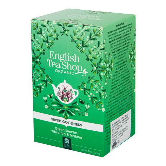 Čaj Sencha, Bílý čaj a Matcha 20 sáčků BIO   ENGLISH TEA SHOP