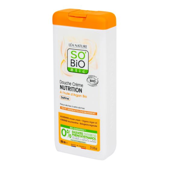 Krém sprchový NUTRITION s arganovým olejem 650 ml BIO   SO’BiO étic