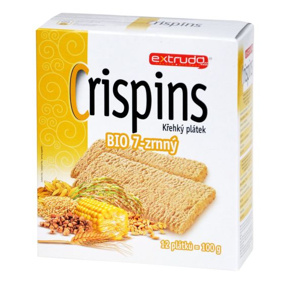 Chlebíček 7zrnný Crispins 100 g  BIO   EXTRUDO