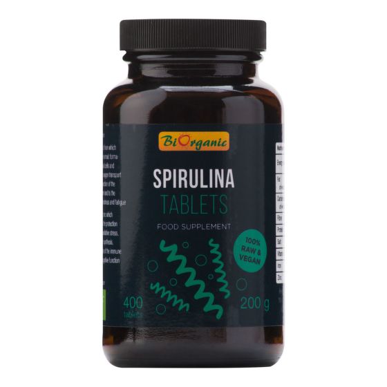 Spirulina 400 tablet 200 g BIO   BIORGANIC