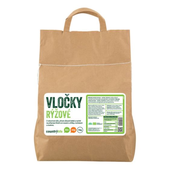 Vločky rýžové 5 kg BIO   COUNTRY LIFE