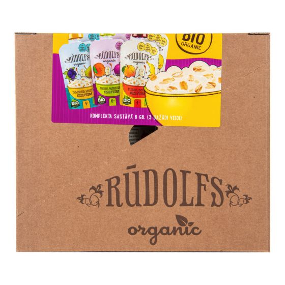 Příkrm s ovesnou kaší různé druhy sada 6 ks - kapsička 660 g BIO   RUDOLFS