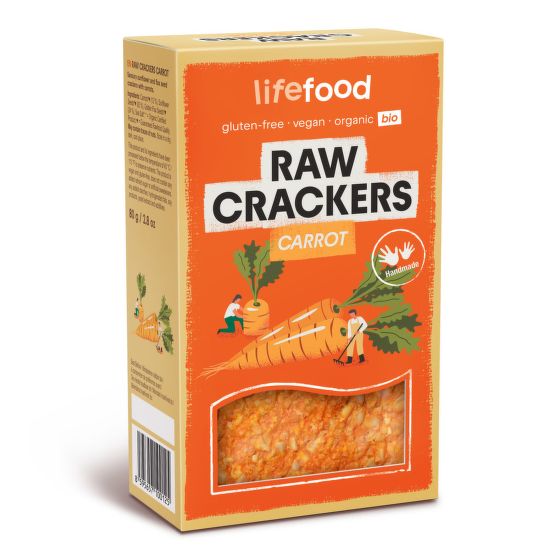 Life Crackers mrkvánky RAW 80 g BIO   LIFEFOOD