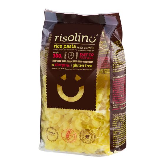 Těstoviny kolínka rýžové bezlepkové 300 g   RISOLINO