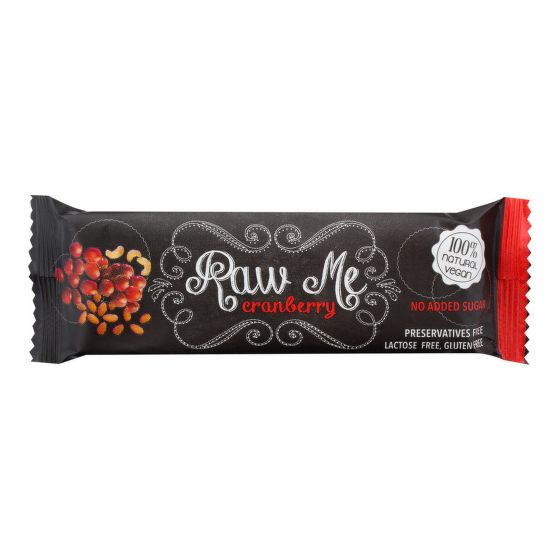 Tyčinka ovocná s příchutí brusinky 45 g   RAW ME