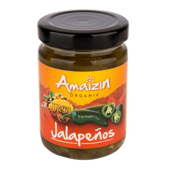 Papričky Jalapenos sterilované 150 g BIO   AMAIZIN