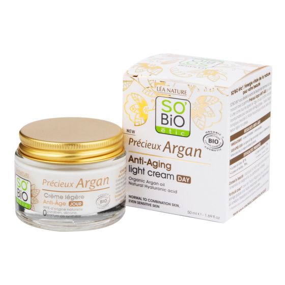Krém denní lehký pro normální až smíšenou pleť 50 ml BIO Anti-age Precieux Argan   SO’BiO étic