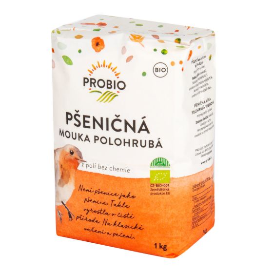 Mouka pšeničná polohrubá 1 kg BIO   PROBIO