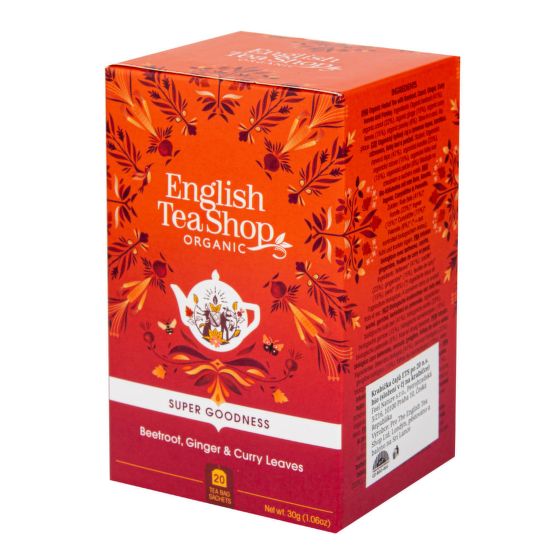 Čaj Červená řepa se zázvorem a kari 20 sáčků BIO   ENGLISH TEA SHOP