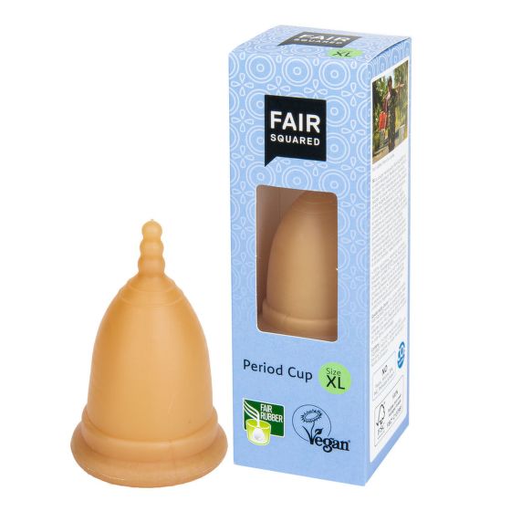 Kalíšek menstruační XL z přírodního latexu s látkovým sáčkem  FAIR SQUARED
