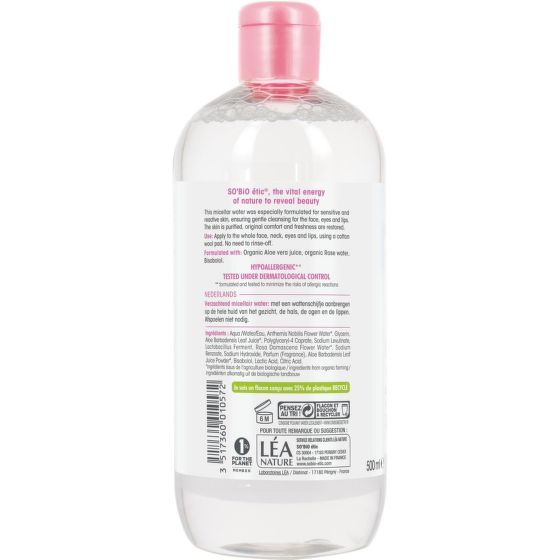 Voda micelární Aloe Vera zklidňující 500 ml BIO   SO’BiO étic