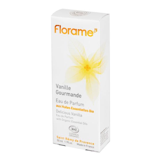 Parfémová voda přírodní VANILLE GOURMANDE — lahodná vanilka 50 ml BIO   FLORAME