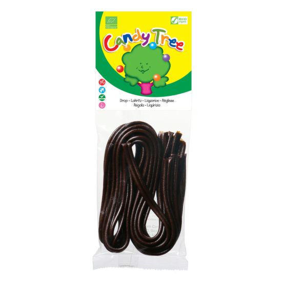 Provázky s příchutí lékořice 75 g BIO   CANDY TREE