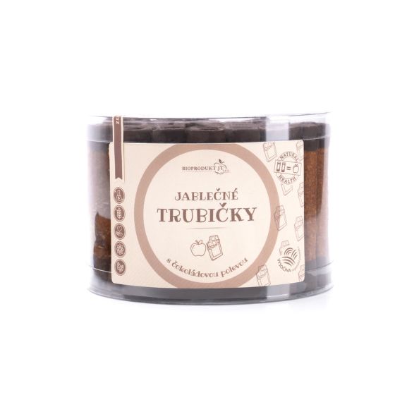 Trubičky jablečné s čokoládou dóza 540 g   BIOPRODUKT JT
