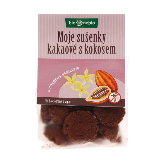 MOJE SUŠENKY kakaové s kokosem 130 g BIO   BIO NEBIO