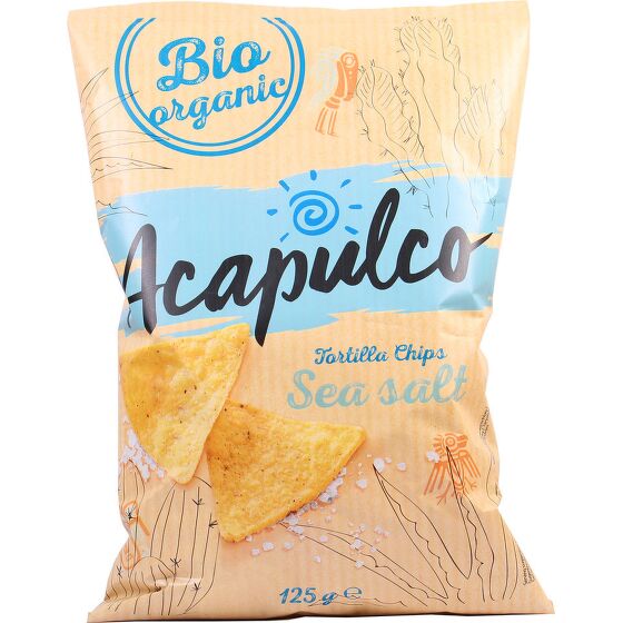 Tortilla chipsy mořská sůl 125 g BIO   ACAPULCO