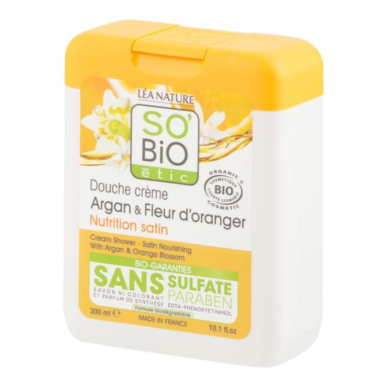 Gel sprchový argan a pomerančové květy 300 ml BIO   SO’BiO étic