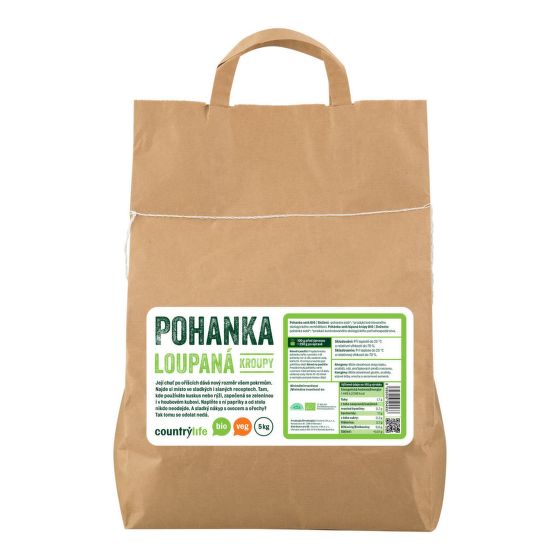 Pohanka loupaná kroupy 5 kg BIO   COUNTRY LIFE