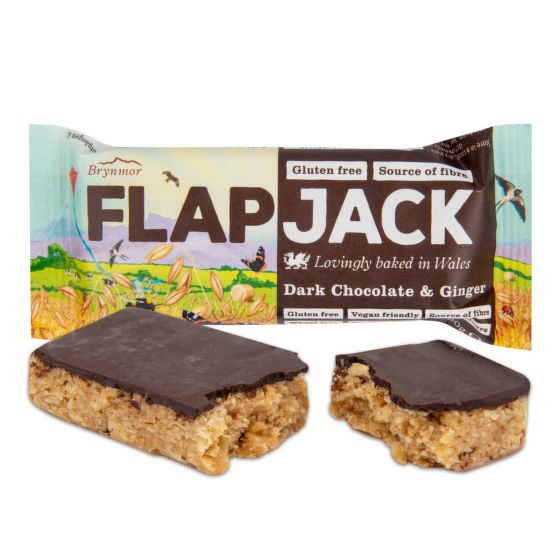 Flapjack ovesný čokoláda se zázvorem bezlepkový 80 g   BRYNMOR