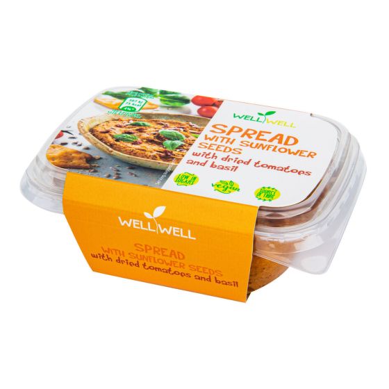 Pomazánka slunečnicová se sušenými rajčaty a bazalkou 125 g   WELL WELL