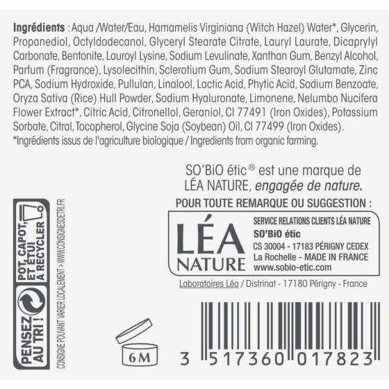 Gel-krém rozjasňující noční pro dokonalou pleť 50 ml BIO   SO’BiO étic