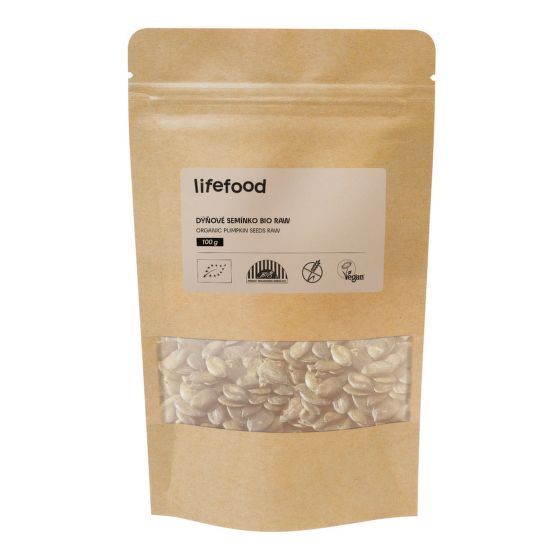 VÝPRODEJ!!!Semínka dýňová RAW 100 g BIO   LIFEFOOD