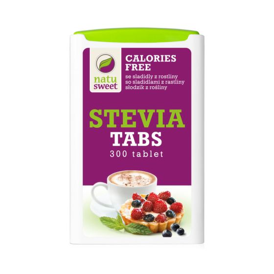 Sladidlo ze stévie 300 tablet v dávkovači 18 g   NATUSWEET