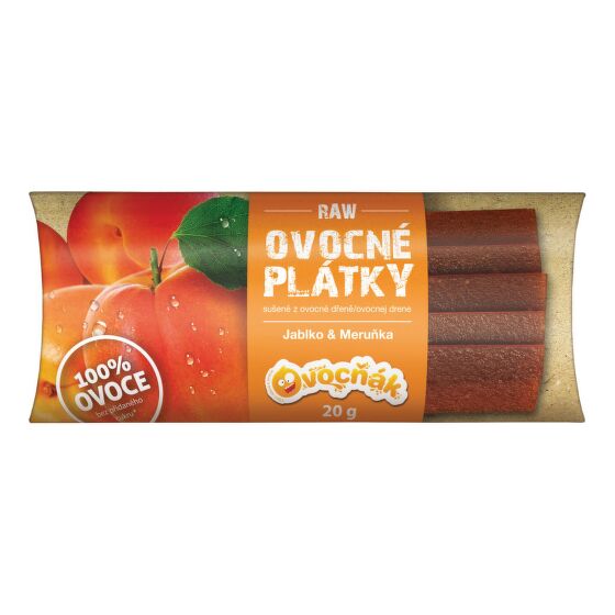 Plátky ovocné jablko-meruňka 20 g   OVOCŇÁK