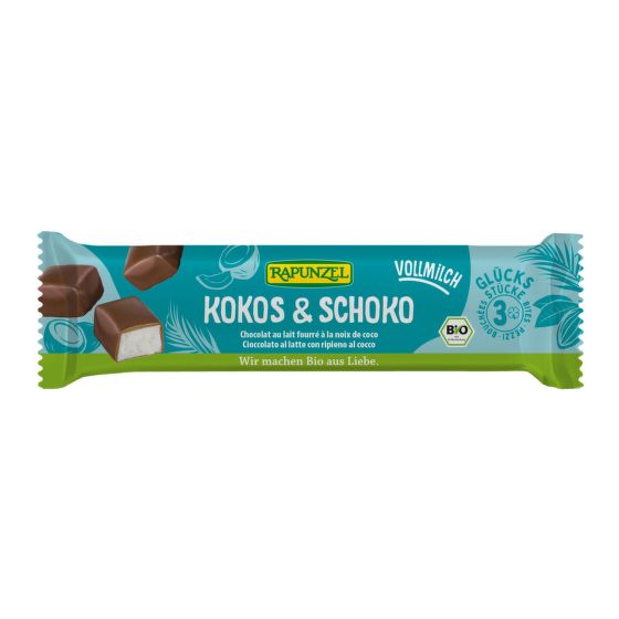Kokos v mléčné čokoládě 50 g BIO   RAPUNZEL