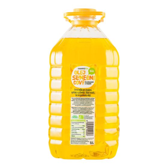 Olej slunečnicový na smažení a pečení 5 l BIO   COUNTRY LIFE
