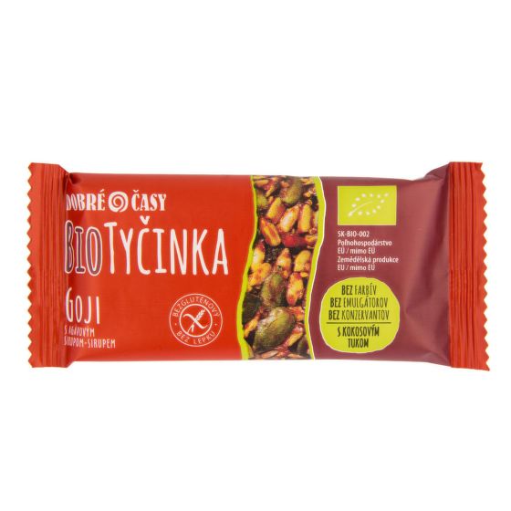 Tyčinka slunečnicovo-dýňová s goji 40 g BIO   DOBRÉ ČASY