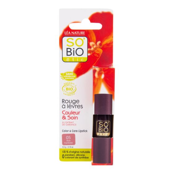 Rtěnka 05 rose framboise 4,5 g BIO    SO’BiO étic