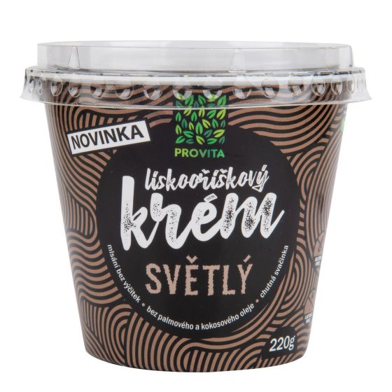 Krém lískooříškový světlý 220 g   PROVITA