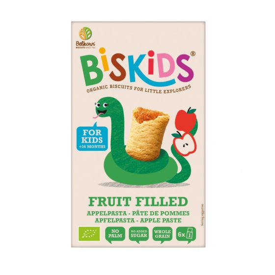 Sušenky celozrnné měkké dětské s jablečným pyré bez přidaného cukru 36M+ 150 g BIO BISKIDS