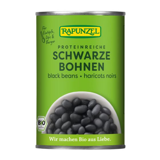 Fazole černé sterilované  400 g BIO   RAPUNZEL 